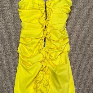 Short  yellow party dress